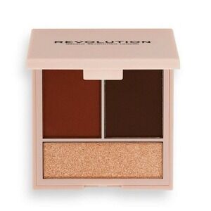 Revolution Face Powder Contour Compact Deep Bronzer Highlighter Matte‎ Shimmer
